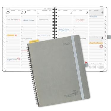 Imagem de POPRUN Agenda 2026 (grande - 21,6 cm x 26,7 cm) com programação horária e layout vertical - Calendário semanal 2026 (janeiro de 2026 - dezembro de 2026) para gerenciamento de tempo, guias mensais