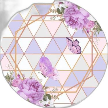 Imagem de Painel Redondo 3D Sublimado Geométrico Frd-3180