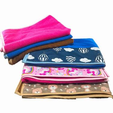 Imagem de Kit 3 Pçs Toalha de Banho Pet Splash Alta Absorção Seca Rápido - Comfo