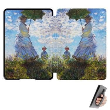 Imagem de GUKSRASO Capa para Kindle Paperwhite 12ª Geração (7") / Colorsoft Signature Edition 2024 - com Função Automática de Dormir/Despertar e Alça de Mão