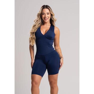 Imagem de Macaquinho Feminino Curto Bojo Suplex Estampado Fitness Academia Mvb Modas-Feminino