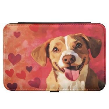 Imagem de Burbuja Caixa de joias de viagem para cães dos namorados, presente para mulheres e meninas, estojo de joias portátil de couro PU organizador para brincos, anéis, colares e pulseiras