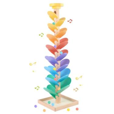 Imagem de Brinquedo de madeira Marble Run RECEKA Music Tree com 49 peças de aces