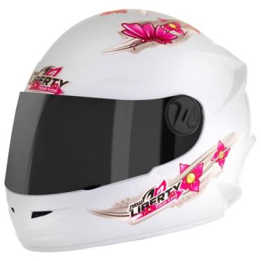 Imagem de Capacete Fechado Liberty For Kids Girls Viseira Fumê Pro Tork Seguranç