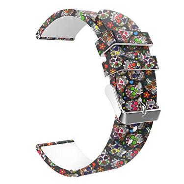 Imagem de Pulseira extra para Samsung Galaxy Watch 42mm /Active and Gear S2 (Caveira mexicana)