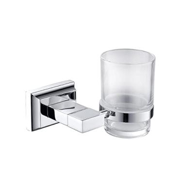 Imagem de Conjunto de ferragens para banheiro gancho de roupão cromado barra de trilho de toalha anel prateleira suporte de papel de tecido suporte de escova de dentes suportes de sabão acessórios, suporte de escova de dentes