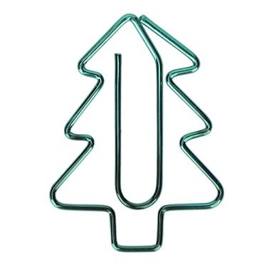 Imagem de Clipes de Papel Em Forma de árvore, 100 Peças Mini Clipes de Papel Ocos Fofos, Clipes de Pasta de Escritório de Metal Galvanizado para Organização de Classificação de Documentos