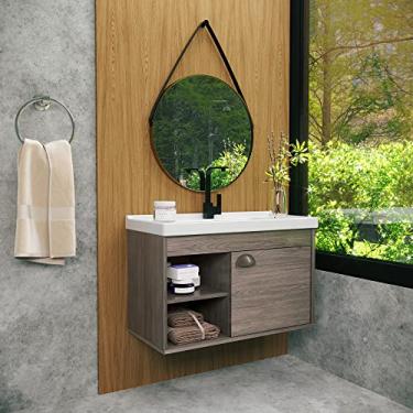 Imagem de Gabinete Armario para Banheiro 100% MDF com Cuba - Monza Munique 60cm