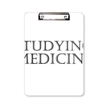 Imagem de Placa de apoio para prancheta de medicina com frases curtas A4