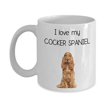 Imagem de Caneca Cocker Spaniel – I Love My Cocker Spaniel – Caneca de café de cacau quente divertido – ideia de de Natal