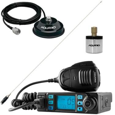 Imagem de Rádio Px 80 Canais Antena Inox Mini Maria Mole Suporte Magnético Cabo 