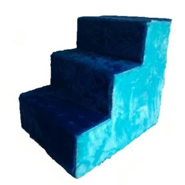 Imagem de Escada Para Cães Azul Royal Com Azul Bebê - Akara Do Gato, Madeira, Az