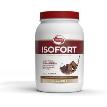Imagem de Whey Isolado Isofort Pote 900G Chocolate - Vitafor, Chocolate