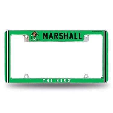 Imagem de Rico Industries Moldura de placa automotiva NCAA Marshall Thundering Herd Alternate 30,48 cm x 15,24 cm cromada para carro/caminhão/SUV