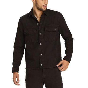 Imagem de Jaqueta Jeans Masculina Max Denim Preto, Preto, G