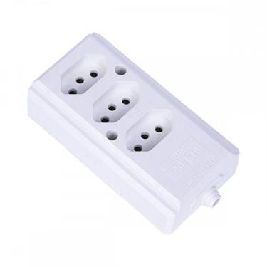 Imagem de Tomada Barra Intern.B Tripla 2P+T20A Branco - INTERNEED