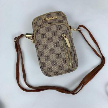 Imagem de Bolsa Feminina Tiracolo Transversal Porta Celular Com Alça Ajustável Passeio marfim