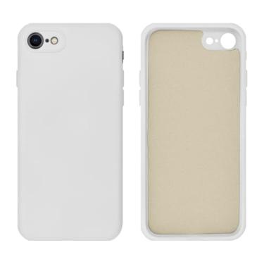 Imagem de Capinha Compativel com iPhone 7, 8, SE 2ª e 3ª Geração Silicone Aveludado com Proteção de Câmera