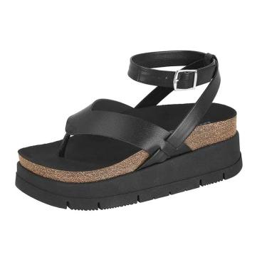Imagem de Sandália Feminina Conforto Papete Flatform Estilo Moleca