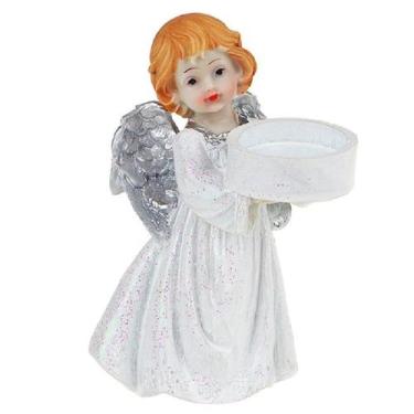 Imagem de Porta Vela Castiçal Anjo De Natal - Eco