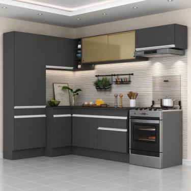 Imagem de Armário De Cozinha Completa De Canto Preto/branco - MULTIMOVEIS