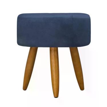 Imagem de Puff Decorativo Redondo - Azul Marinho Azul Marinho