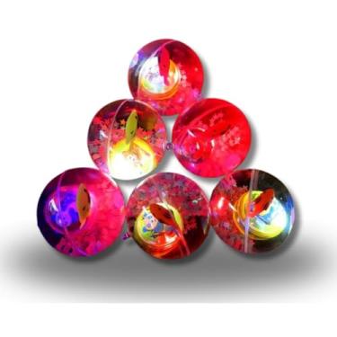 Imagem de Bola Sensorial Peixe C/ Água e Glitter - Anti Estresse Brilha com LED