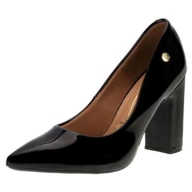 Imagem de Sapato Feminino Scarpin Vizzano Salto Bloco Bico Fino Festa Trabalho, 