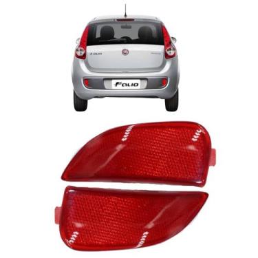 Imagem de Par Refletor Olho Gato Parachoque Traseiro Novo Palio 2012/... - DSC