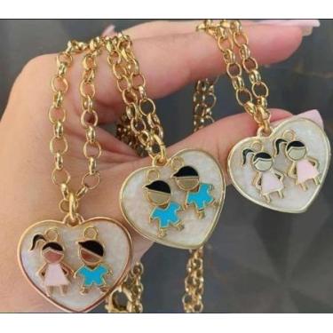 Imagem de Colar feminino Amor de mãe com fundo madre pérola - VTACESSORIOS