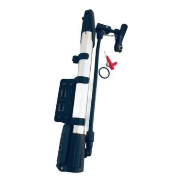 Imagem de Bomba de ar bicicleta aluminio pneu bola com suporte acessórios - TOP 