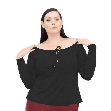 Imagem de Blusa Manga Longa Com Cordão Na Gola