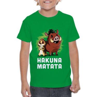 Imagem de Camiseta 830 Infantil Rei Leão Hakuna Matata Desenho Simba Mustafa Ani