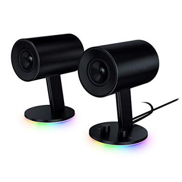 Imagem de Razer Nommo Chroma: Drivers de fibra de vidro de tecido personalizado de 7,6 cm – Portas de graves com suporte traseiro – Botão de graves com controle de ganho automático – Razer Chroma habilitado – Alto-falantes de jogos de gama completa 2.0, preto