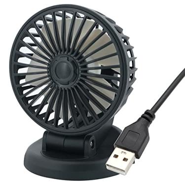Imagem de Ventilador de carro portátil ventilador de circulação de ar ventilador de circulação de ar multi-ângulo rotativo verão USB carro SUV veículos caminhão refrigerador de escritório em casa, USB, 10,5 cm