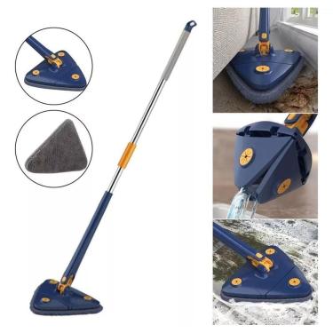 Imagem de Mop Esfregão Rodo Mágico Triangular Giratório Com Refil Top