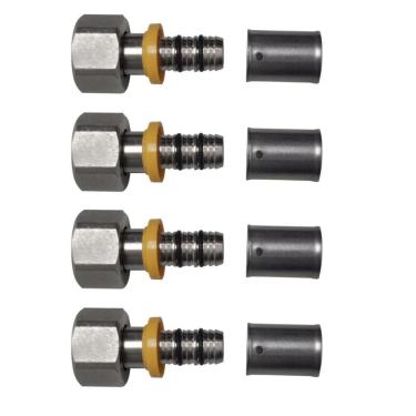 Imagem de Kit 4 Conexão Rosca Móvel 1/2`` Gás 16Mm Pex Multicamadas