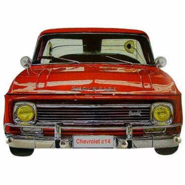 Imagem de Porta Chaves De Parede Retrô Decorativo Chevrolet C14 Red - Retrofenna