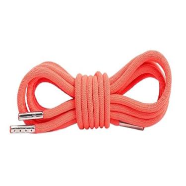 Imagem de Elastic Laces Sneakers For Sport Shoelaces Rubber Band For Casual Shoes Outdoor Leisure Round Shoestring Accessories(Orange red)