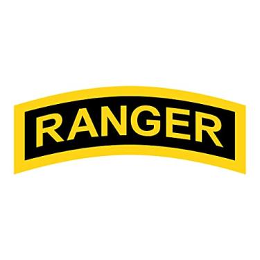 Imagem de Milk Mug Designs Decalque de vinil colorido da Divisão do Exército dos EUA - Ranger Tab 10 cm