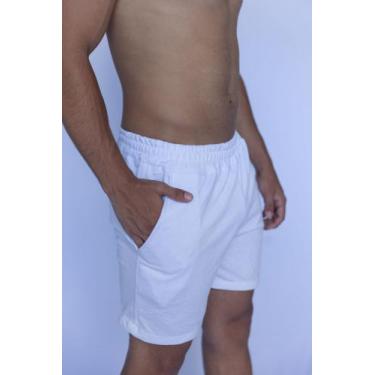 Imagem de Short masculino academia moletinho confortavel - JinkingStore, Branco,