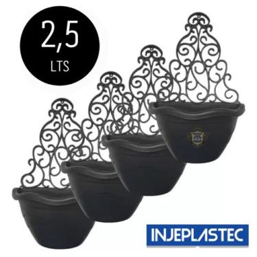 Imagem de Conjunto 4 Vasos De Planta Parede Modelo Arandelas Flores Com Suporte 
