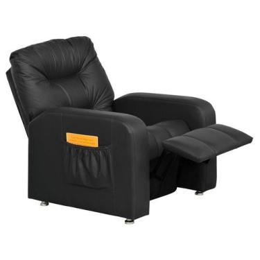 Imagem de Poltrona do Papai Reclinavel Azera Sintetico Preto Matrix