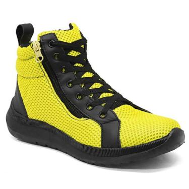 Imagem de Tênis Feminino Sapato Bota Botinha Cano Alto Fitness Confortável - J.R