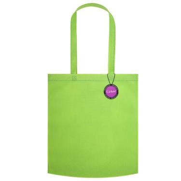Imagem de Sacola Ecobag em TNT Premium Termo Selado 38x41cm Aid TopGet, Verde cl