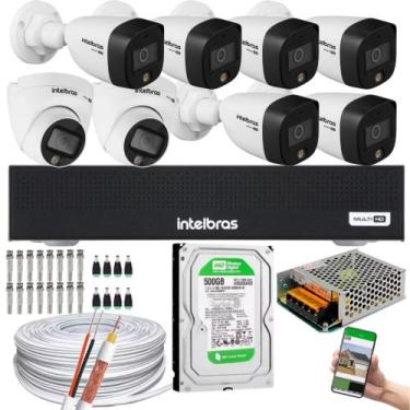 Imagem de Kit Intelbras 8 Cameras Vhd 1220 Full Color Dvr Mhdx 3008-C