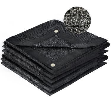 Imagem de SUNNY GUARD 70% pano de sombra, lona de malha de 2 x 5 m com ilhós, lona de sombra para jardim, planta, dossel, pátio, casa negra, pérgula, preto