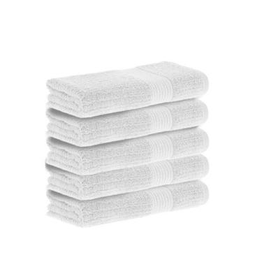Imagem de Toalha Banho Branca Fio Penteado Buddmeyer 140x70cm Kit C/ 5 - Karsten