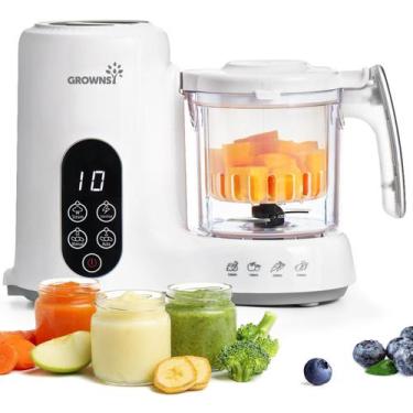 Imagem de Máquina de Comida para Bebês GROWNSY - Com Cesta de Vapor e Livre de B