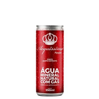 Imagem de Água mineral acquíssima lata 350 ml 12 unidades, com Gás